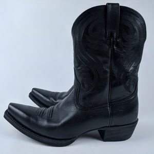 Ariat Willow Limousine Black 9" Cowgirl Boots Sz 8